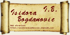 Isidora Bogdanović vizit kartica